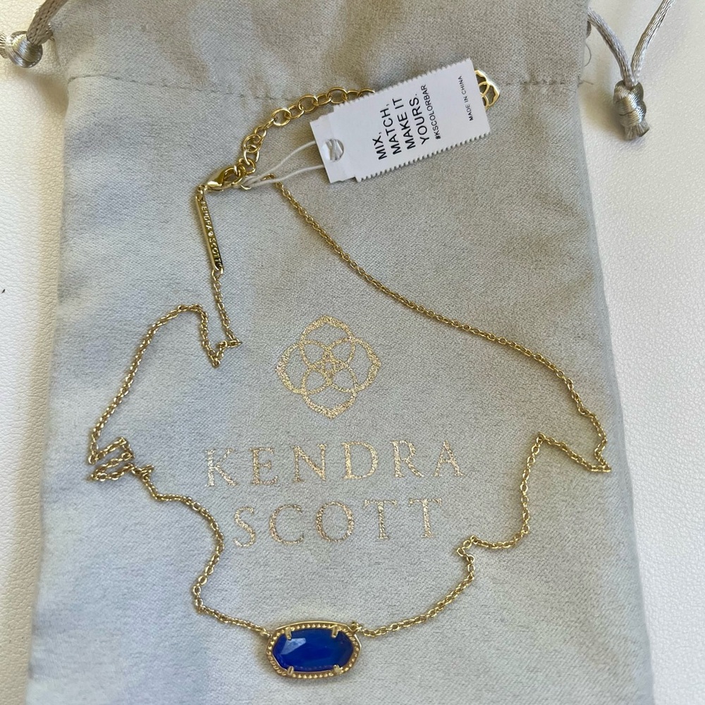 Limited Edition Kendra Scott Royal Blue Stone Necklace NWT